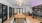large room with island and barstools