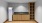 kitchen bar near shelving