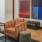 chair near wall art