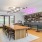 large island with barstools