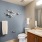 bathroom with blue wall