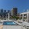 pool with city behind