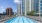 pool with city behind
